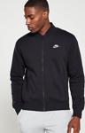 Nike Sportswear Club Fleece Bomber Jacket Siyah Erkek Ceket