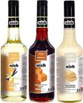 Nish, 3'Lü Set, Vanilya,Karamel,Çikolata Aromalı Şurup, 3X700 Ml