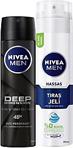 Nivea Deep Dimension Erkek Deosprey 150Ml+Tıraş Jeli Hassas Ciltler İçin 200 Ml