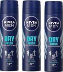 Nivea Deodorant Sprey 150Ml Dry Fresh Men X3