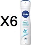Nivea Fresh Natural 150 Ml 6 Adet Deo Spray