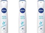 Nivea Fresh Natural 150 ml x3 Adet Deo Spray