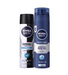 Nivea İnvisible Black&White Fresh Erkek Deosprey 150 Ml + Tıraş Jeli Koruyucu Ve Bakım İçin 200 Ml