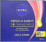 Nivea Kırışıklık Karşıtı+Sıkılaştırıcı 45 Yaş Üstü Gece Kremi 50 Ml