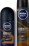Nivea Men Deep Dimension Espresso Aktif Karbon Erkek Roll-On Deodorant 50 Ml + Sprey Deodorant 150 Ml