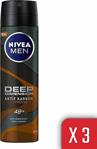 Nivea Men Deep Dimension Espresso Sprey Deodorant 150 Ml Erkek X 3 Adet