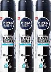 Nivea Men Invisible For Black & White Fresh 200 Ml 3 Adet Deo Sprey