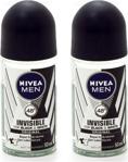 Nıvea Roll-on İnvisible Black&white 50 Ml Erkek X 2 Adet