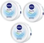 Nivea Soft El&Vücut&Yüz Için Jojoba Ve E Vitamini Içerikli Nemlendirici Bakım Kremi 300 Ml 3 X Adet