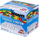 Nova Color Tozsuz Tebeşir 100 Lü Beyaz