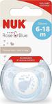 Nuk Silikon Emzik Baby Blue 6-18 Ay Tekli