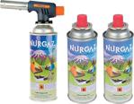 Nurgaz Kamp Nurgaz 3 Adet 220Gr Kartuş Tüp Turbo Torch Pürmüz