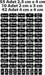 Nurline Siyah 107 Adet Baharat-Bakliyat-Kuruyemiş Kavanoz Etiketi-Sticker