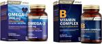 Nutraxin Omega 3 Balık Yağı 2000 Mg 60 Kapsül+B1, B2, B3, B5, B6, B12 Ve Biotin Içeren B Vitamini 60 Tablet