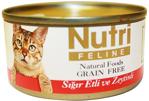 Nutri Feline Tahılsız Sığır Etli Zeytinli 80 gr Yetişkin Kedi Konservesi