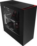 Nzxt CaS340MbNZXTGr Mid Tower Kasa, Siyah/Kırmızı