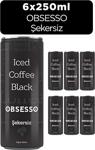 Obsesso Iced Coffee Black Şekersiz 250Ml X 6 Ad.