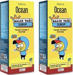 Ocean Balık Yağı Karışık Meyve Tutti Frutti Aromalı Omega 3 Kral Şakir 150 Ml 2 Adet