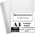 Öğretmen Kırtasiye A4 80 Gr 100 Yaprak Fotokopi Kağıdı