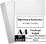 Öğretmen Kırtasiye A4 80 Gr 25 Yaprak Fotokopi Kağıdı