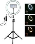 Okmore Inovaxis Youtuber Makyaj Selfie Işığı,Kuaför Make Up Ring Light Led Stand Siyah