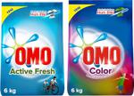 Omo Active Fresh 6 Kg + Color 6 Kg Beyazlar Ve Renkliler Için Toz Çamaşır Deterjanı