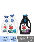 Omo Active Sıvı Çamaşır Deterjanı 1950 Ml + 2 Adet / Black Sıvı Deterjan 1950 Ml