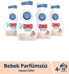 Omo Bebek Parfümsüz Hassas Ciltler İçin 900 Ml 4'Lü Sıvı Çamaşır Deterjanı