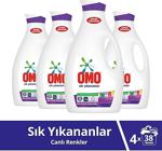 Omo Sık Yıkananlar Sıvı Çamaşır Deterjanı Canlı Renkler 2470 Ml X 4