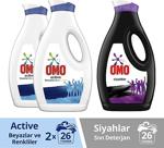 Omo Sıvı Deterjan Active Fresh 1690 Mlx2 + Omo Black 1690 Ml