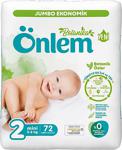 Önlem Botanika Bebek Bezi Jumbo Paket Mini 2 Beden 72 Adet (3 - 6 Kg)