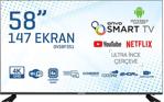 Onvo Ov58F351 4K Ultra Hd 58" 147 Ekran Uydu Alıcılı Android Smart Led Tv