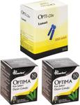 Optima Kan Sekeri Cubuk ( Strip) 2 Kutu (100 Adet) + 1 Kutu (100 Adet) Opti-Clix Parmak