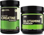 Optimum Nutrition Micronized Creatine Powder 317 + Glutamine Powder 630 Gr