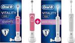 Oral-B D100 3D White Pembe + Sensi Beyaz Vitality Şarjlı Diş Fırçası