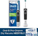 Oral-B D100 Cross Action Siyah Şarjlı Diş Fırçası + Pro Onarım 50 Ml Diş Macunu