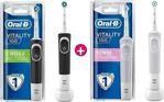 Oral-B D100 Cross Action Siyah+Sensitive Ultrathin Şarjlı Diş Fırçası