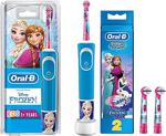 Oral-B D100 Frozen Özel Seri + 2'li Yedek Başlık Çocuklar İçin Şarj Edilebilir Diş Fırçası