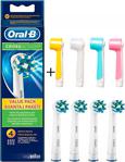 Oral-B Diş Fırçası Yedek Başlığı Cross Action Black Edition 4'Lü + 4 Adet Renkli Koruyucu Kapak