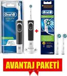 Oral-B Vitality 100 Cross Action Mavi Şarj Edilebilir Diş Fırçası + Ikili Başlık Avantaj Paketi