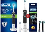 Oral-b Vitality D150 Şarj Edilebilir Diş Fırçası Cross Action+siyah 2'li Yedek Başlık