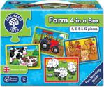 Orchard Toys 209 Çiftlik 4 Puzzle Bir Arada 3 Yaş+