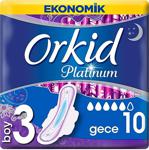 Orkid Platinum Gece Boy 3 Hijyenik Ped 10'Lu