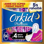 Orkid Platinum Hijyenik Ped Gece Ekstra 56 Adet Anne Kız Paketi