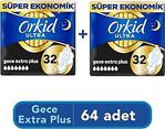 Orkid Ultra Extra Dörtlü Gece Extra Plusdörtlü Paket 64 Ped