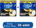 Orkid Ultra Extra Hijyenik Ped Gece Ext Dörtlü Paket 36 Ped