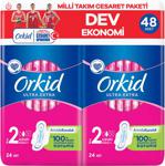 Orkid Ultra Extra Uzun 48'Li Cesaret Paketi Hijyenik Ped