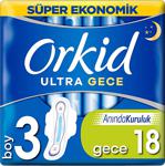 Orkid Ultra Gece Süper Ekonomik 18'li Hijyenik Ped