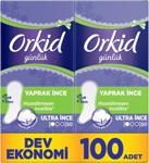 Orkid Yaprak Ultra İnce 100'Lü Dev Ekonomik Paket Günlük Ped