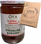 Ova Yerel Lezzetler Kozalak Şurubu Şekersiz - Ev Yapımı - Zencefil Elma Limon Ballı 1000G- Bozdoğan Madran -660 Ml